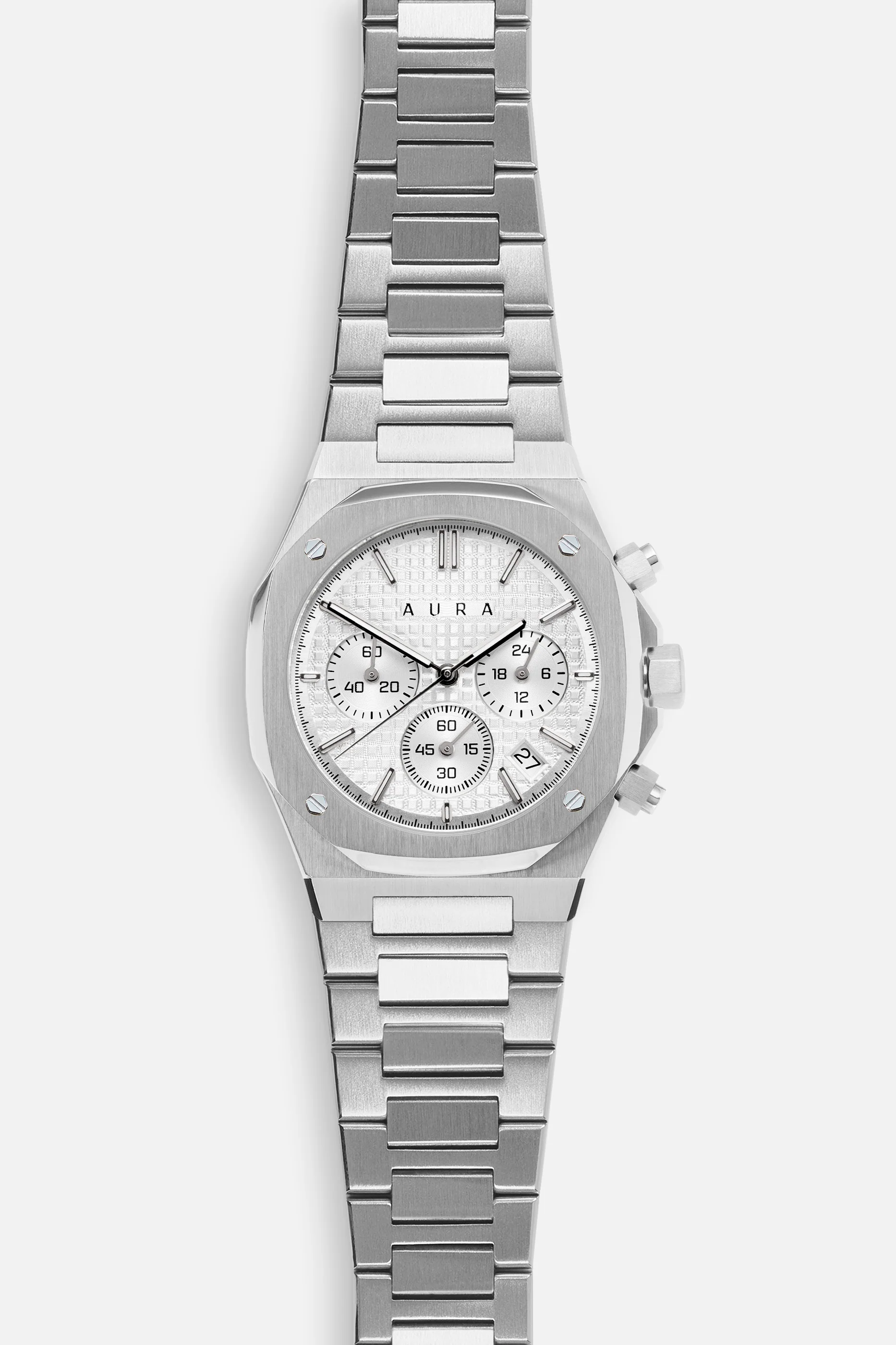 Chronograph 001: Steel/White - Image 3