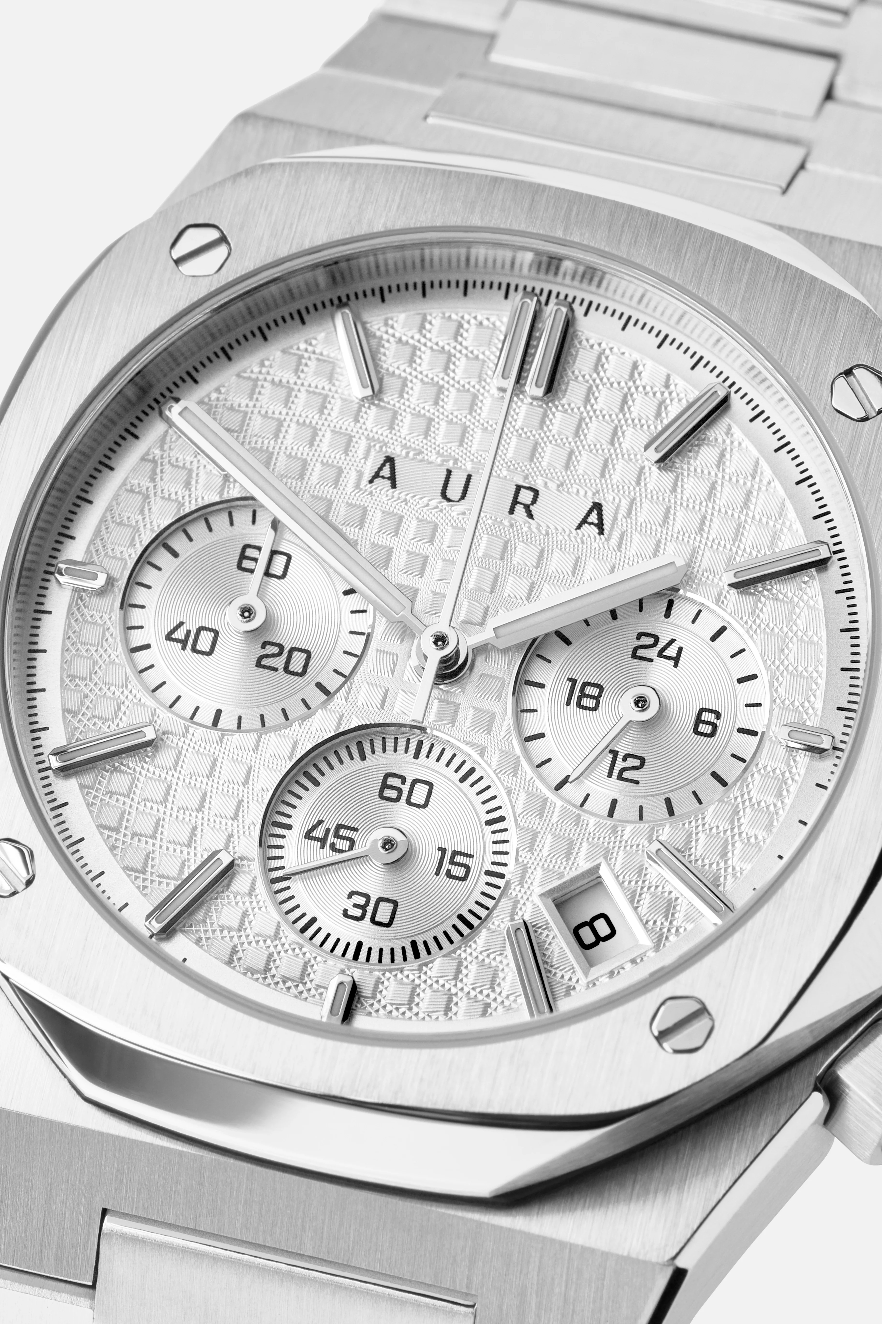 Chronograph 001: Steel/White - Image 4