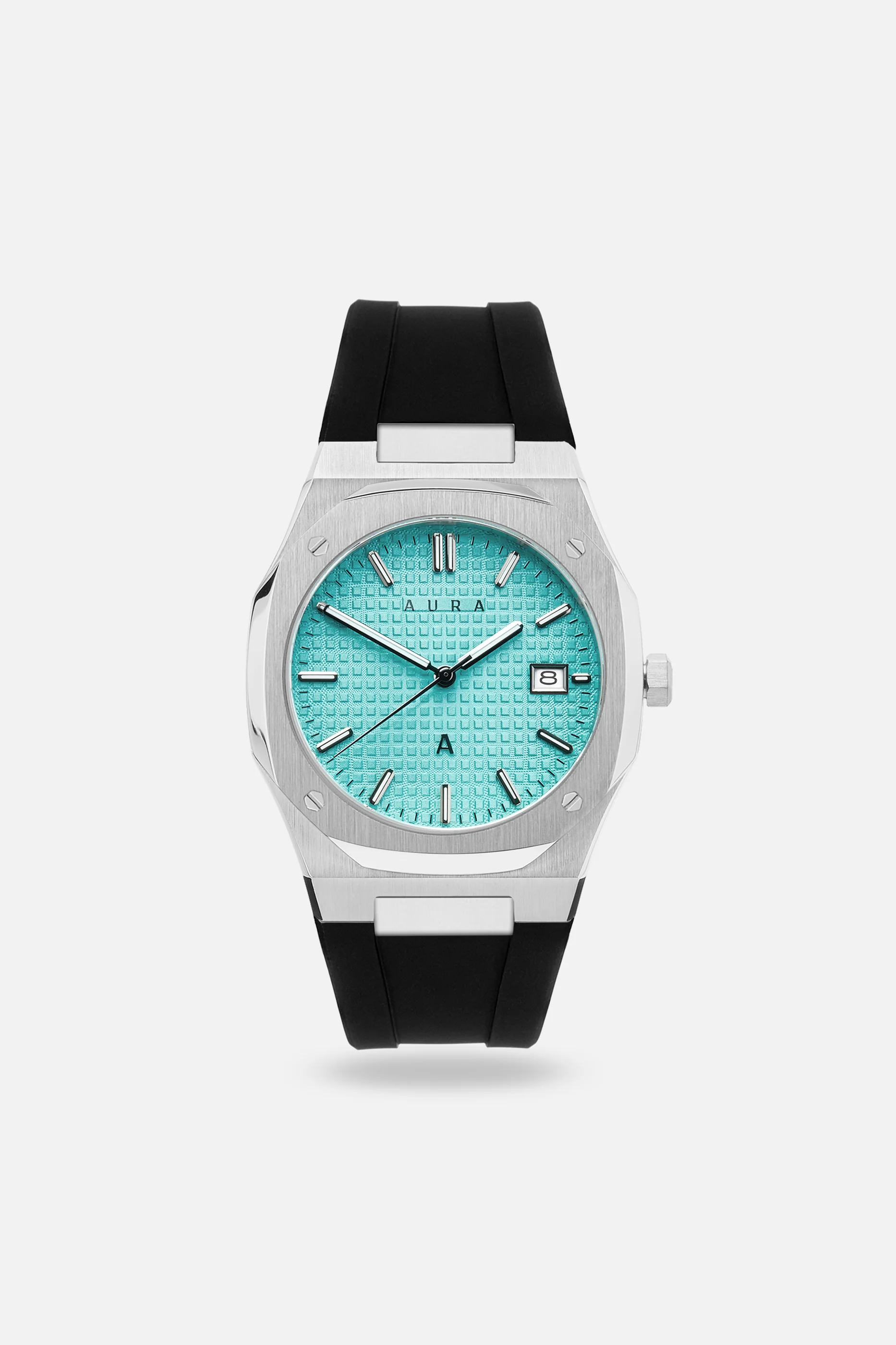FKM Rubber Strap: Black/Steel - Image 4