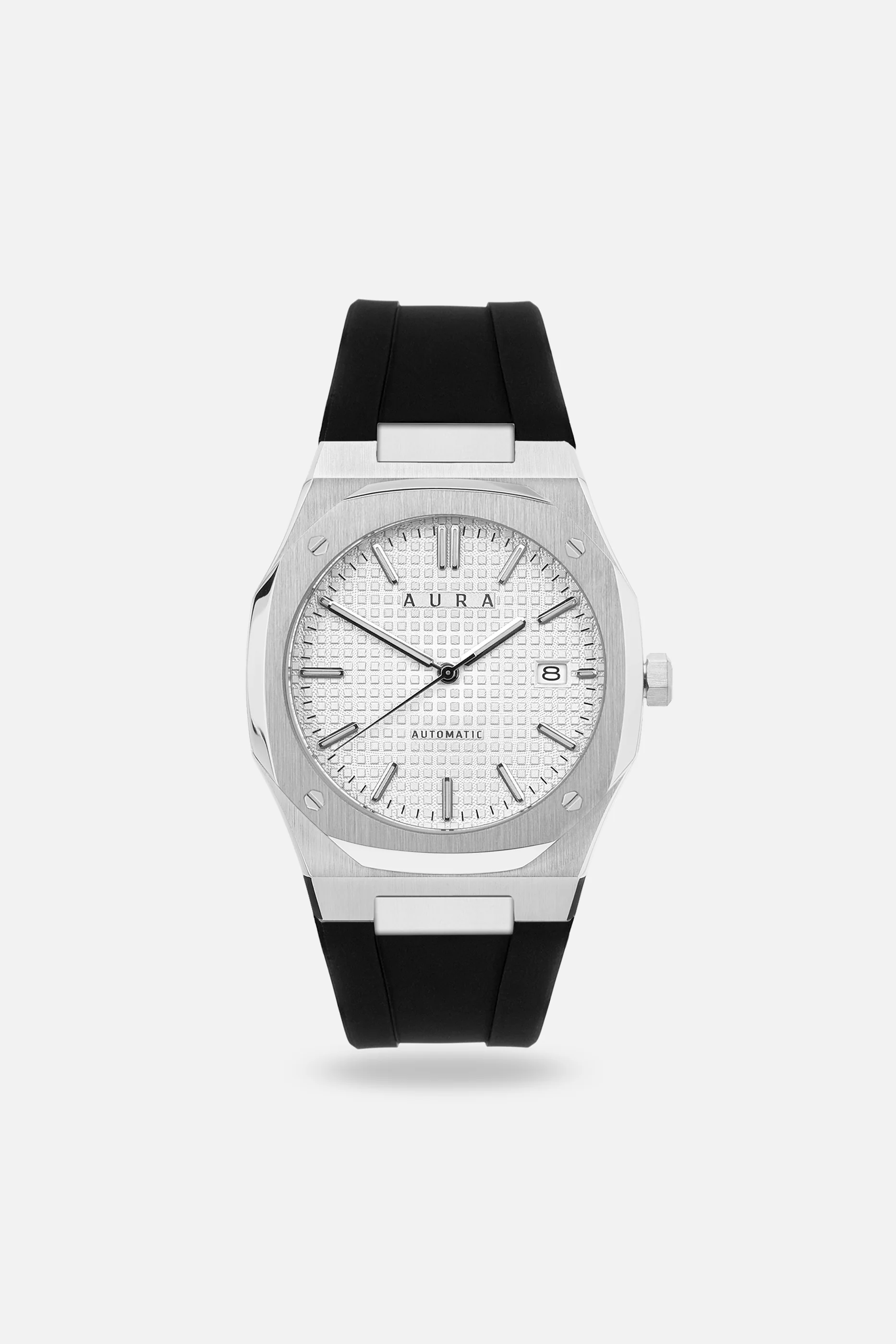 FKM Rubber Strap: Black/Steel - Image 5