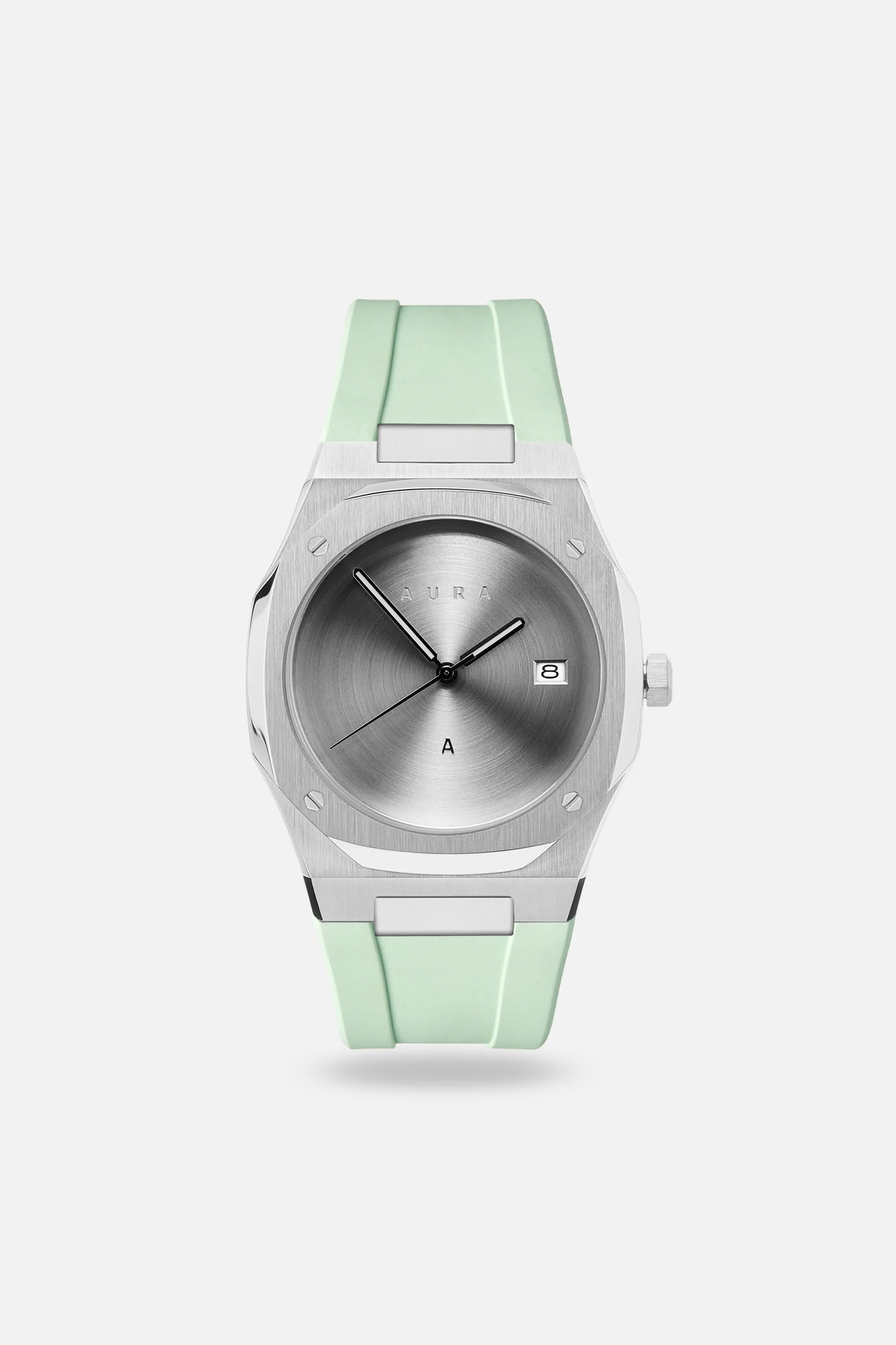 FKM Rubber Strap: Mint/Steel - Image 3