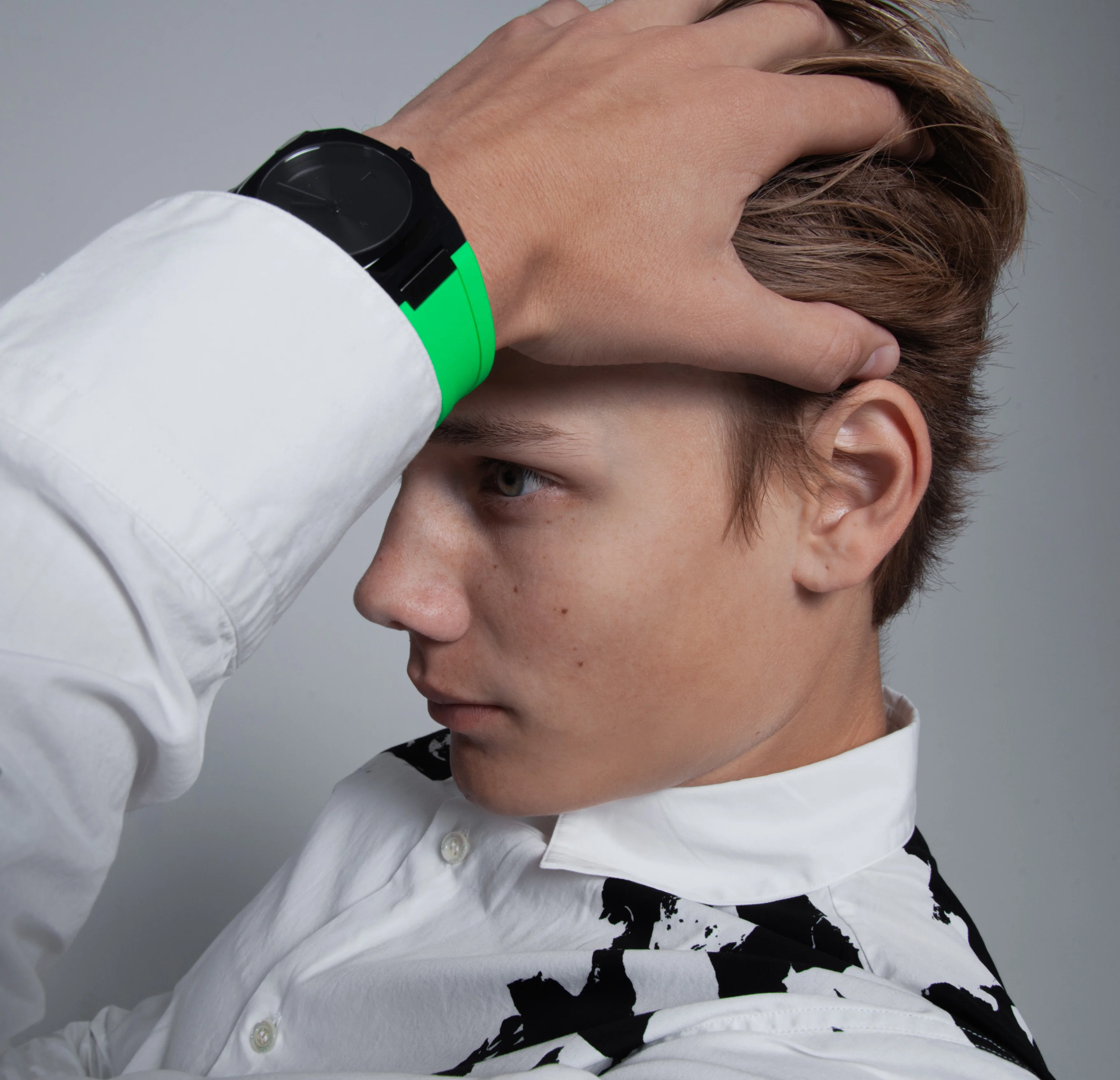 FKM Rubber Strap: Neon Green/Black - Image 2