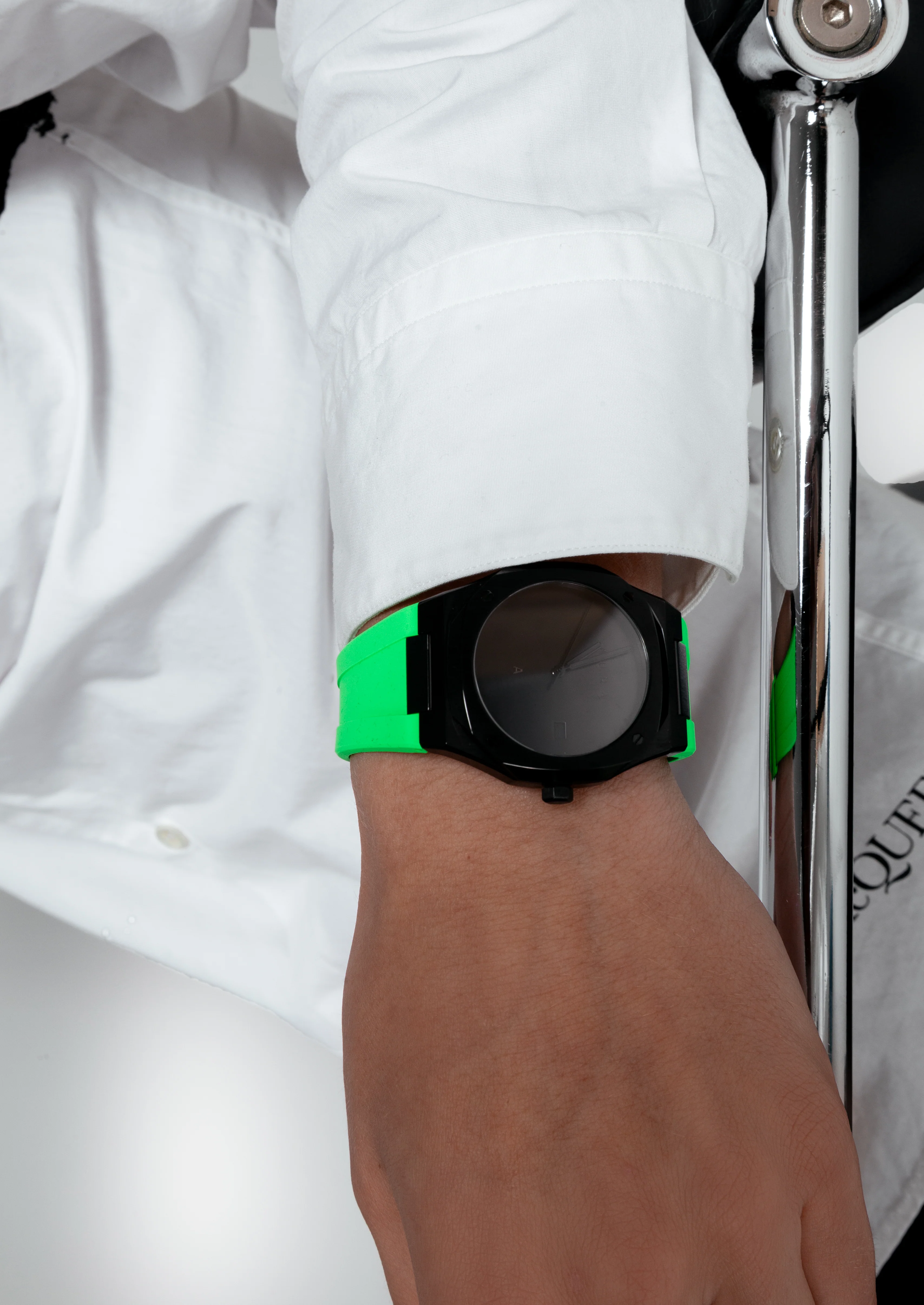 FKM Rubber Strap: Neon Green/Black - Image 3