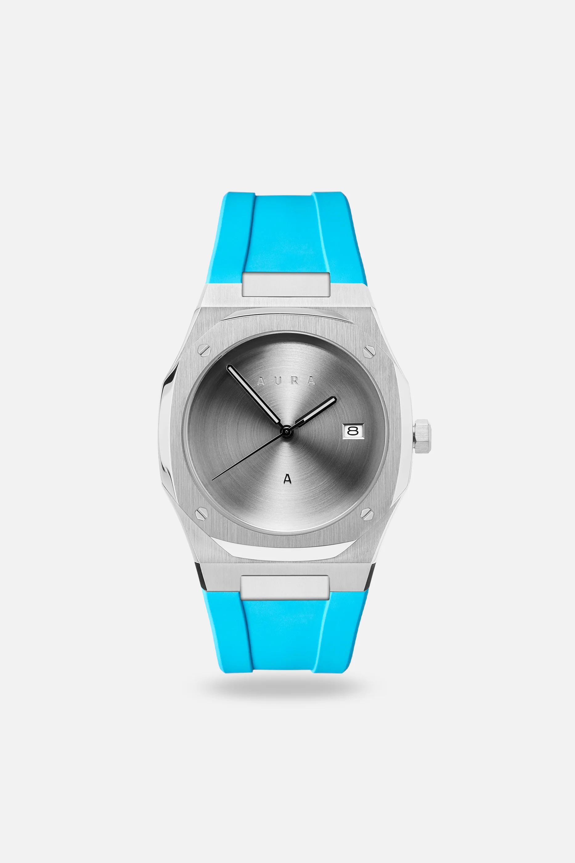 FKM Rubber Strap: Sky/Steel - Image 3