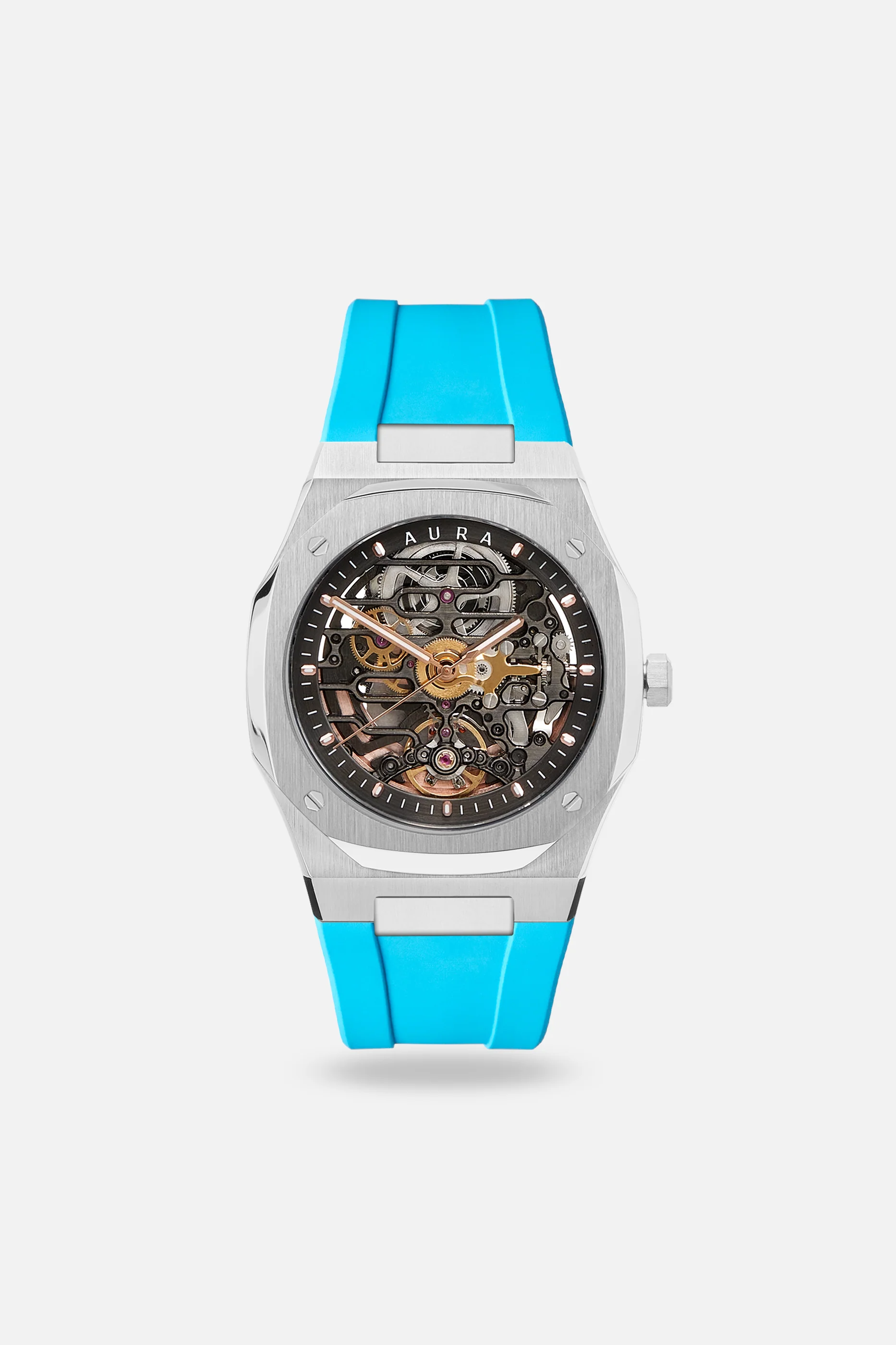 FKM Rubber Strap: Sky/Steel - Image 4