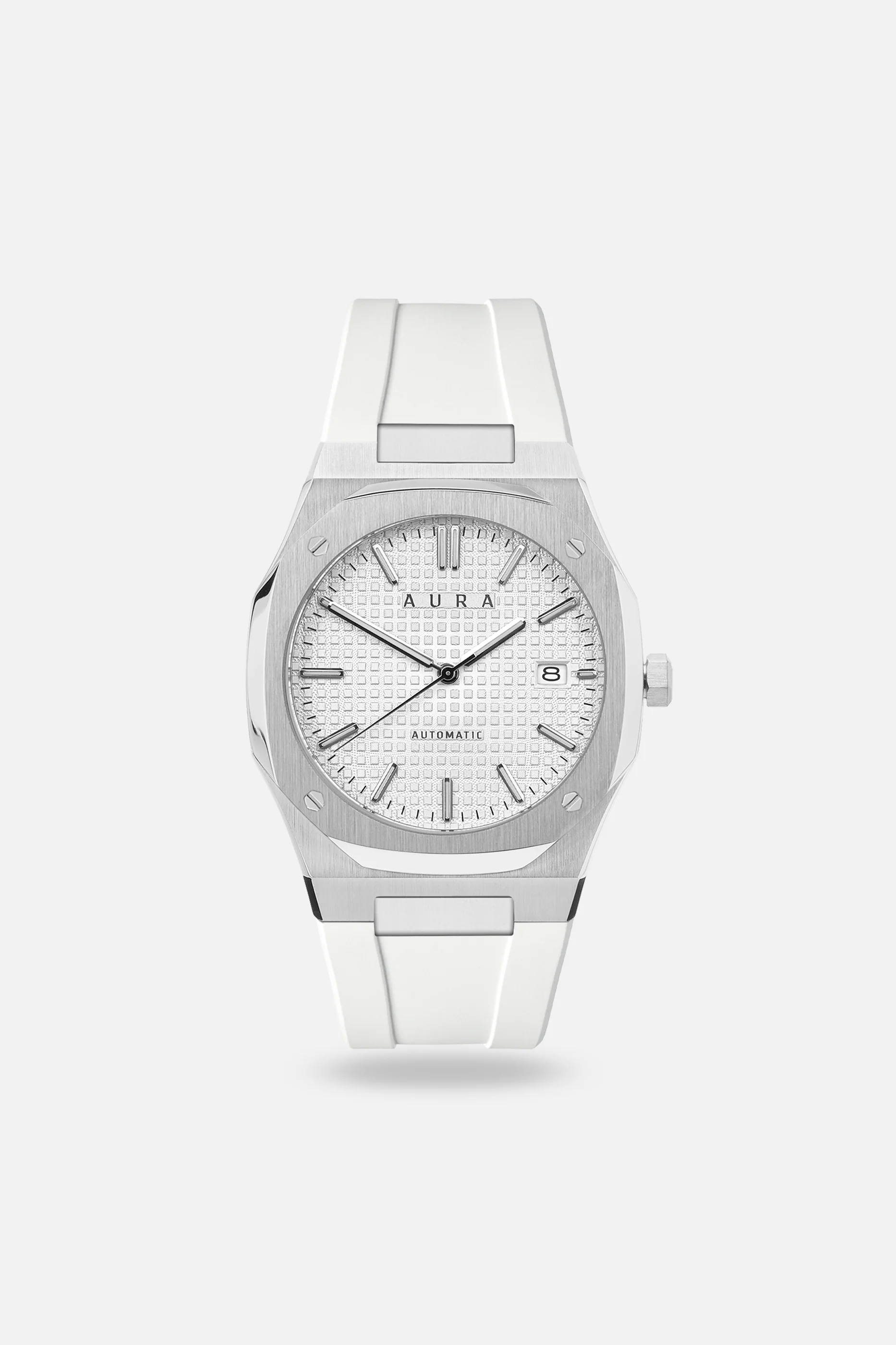 FKM Rubber Strap: White/Steel - Image 3