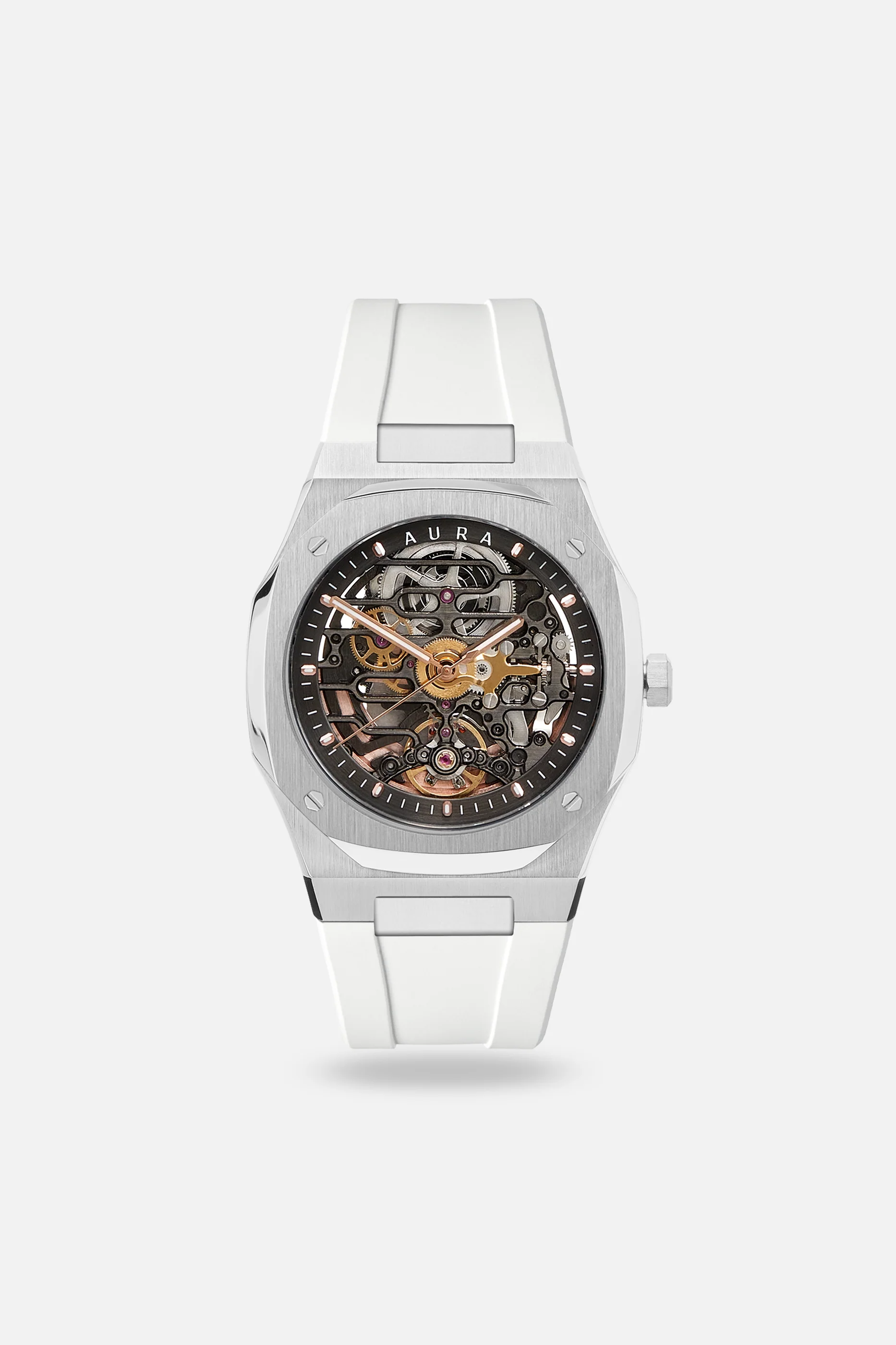 FKM Rubber Strap: White/Steel - Image 5