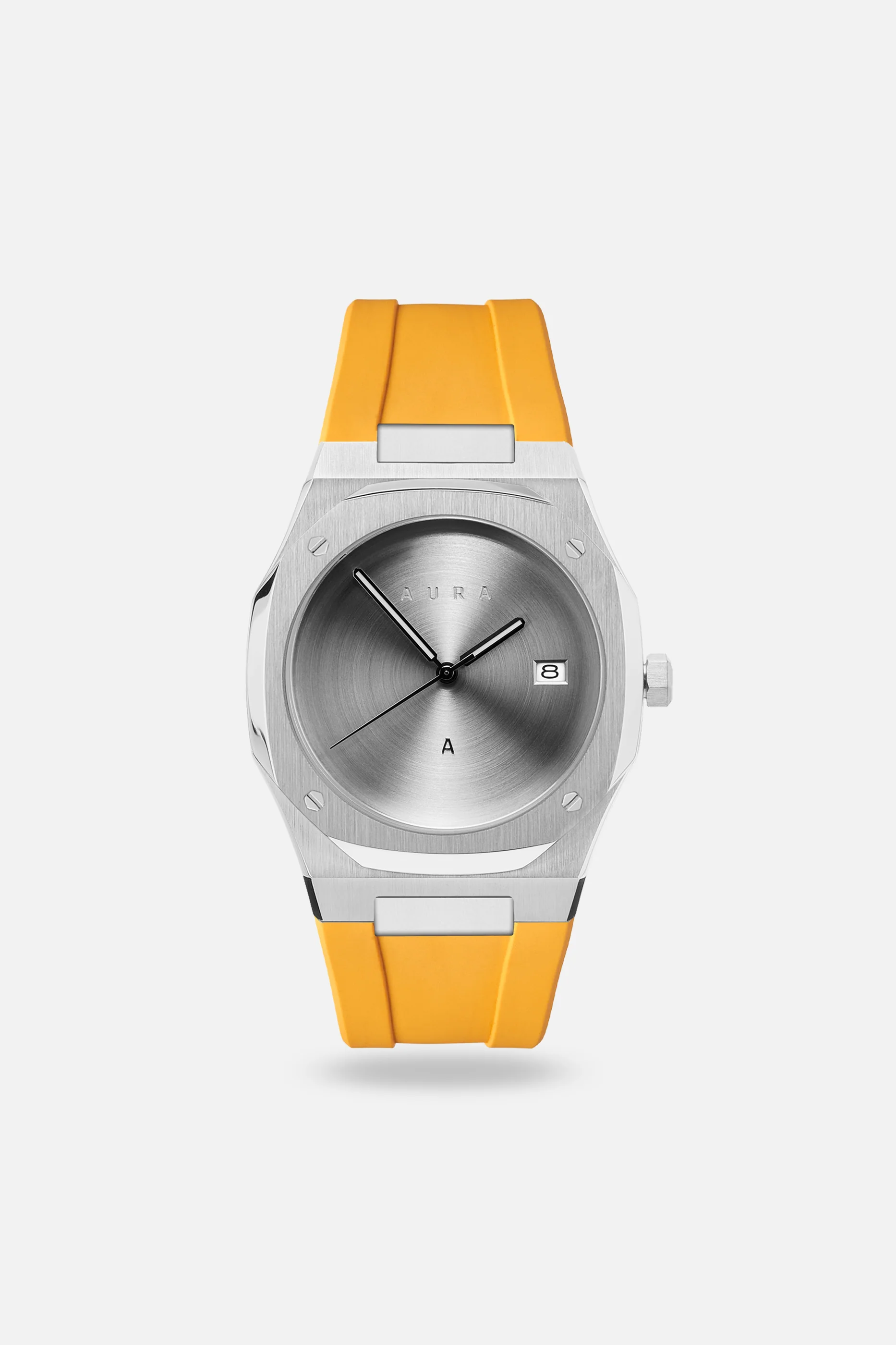 FKM Rubber Strap: Apricot/Steel - Image 3
