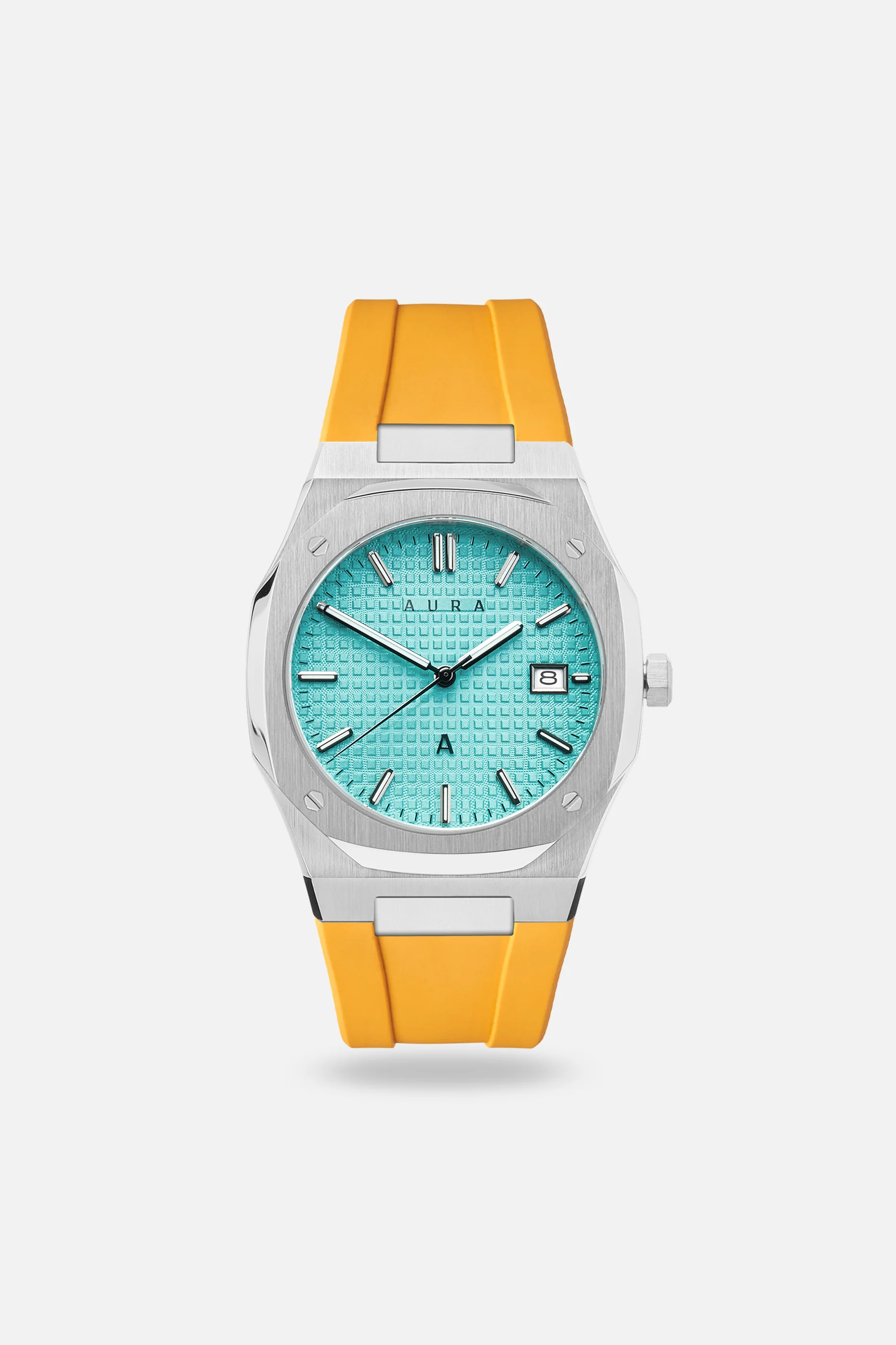 FKM Rubber Strap: Apricot/Steel - Image 4