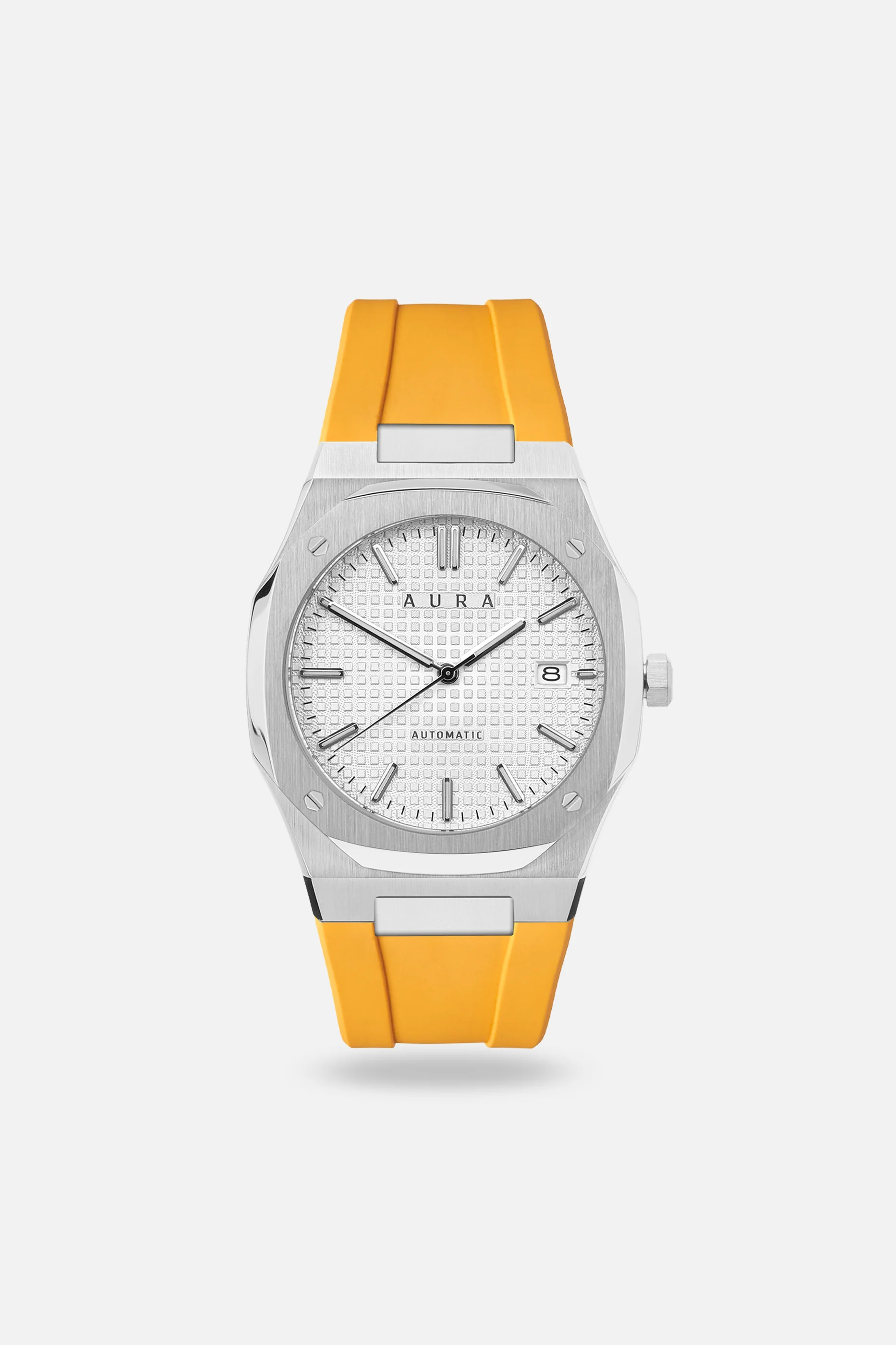 FKM Rubber Strap: Apricot/Steel - Image 5
